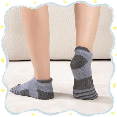 Comfoex 10 Pairs Boys Ankle Athletic Socks with Cushioned Sole