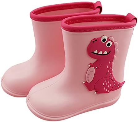 Waterproof Dinosaur Pull-On Rain Boots for Toddler Boys and Girls