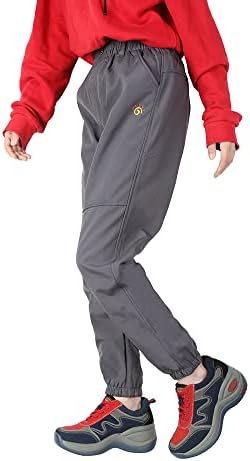Jingle Bongala Kids Youth Waterproof Hiking Pants Fleece Lined Elastic Waist