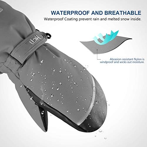 MCTi Kids Mittens Waterproof winter gloves for skiing snowboarding and more