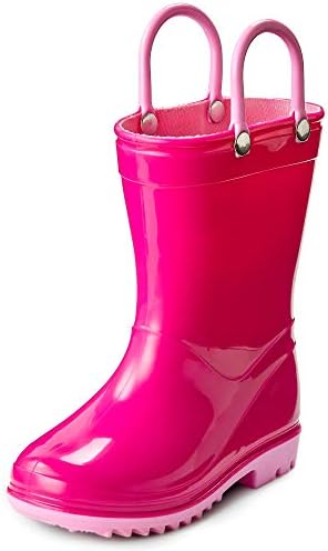 Puddle Play Toddlers Waterproof Rain Boots with Easy-On Handles
