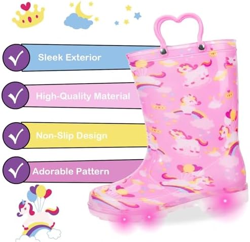 BrightEYES Toddler Kids Rain Boots
