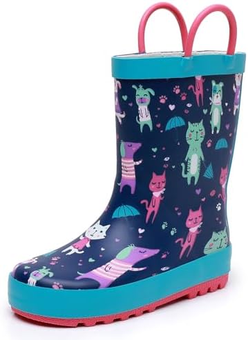 LANCDON Toddler Rain Boots for BoysGirls Waterproof Durable