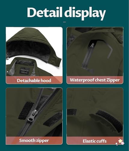 CREATMO US Boys Waterproof Ski Jacket