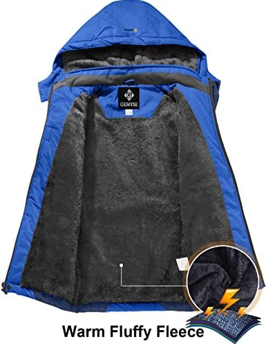 GEMYSE Boys Waterproof Ski Jacket with Fleece Liner