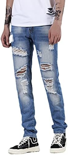 Liuhond Mens Ripped Distressed Washed Denim Jeans