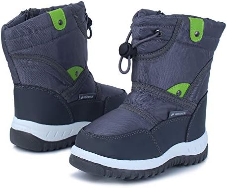 CIOR Winter Snow Boots for Kids Outdoor Waterproof with Fur Lined