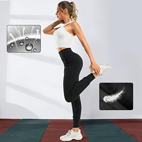 LEINIDINA Womens High Waisted Jogger Pants with Pockets