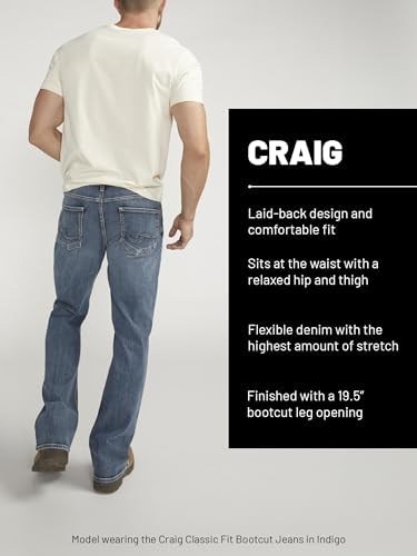 Silver Jeans Co Mens Craig Classic Fit Bootcut Jeans