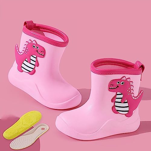 Cute Cartoon Dinosaur Print Toddler Boys and Girls Rain Boots