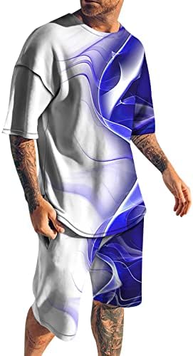 WUitopue Mens 2-Piece Summer Outfit Set - Lightweight and breathable with classic fit