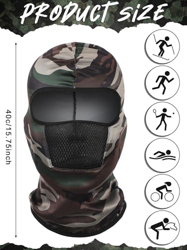 SATINIOR 9-Piece Camouflage Ski Mask Set