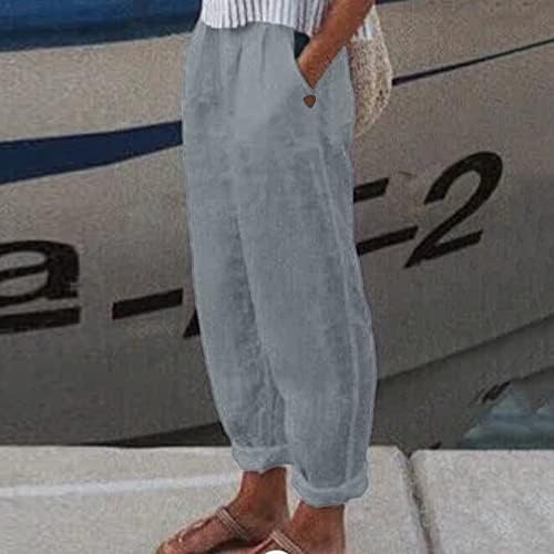 Summer High Waist Linen Palazzo Pants