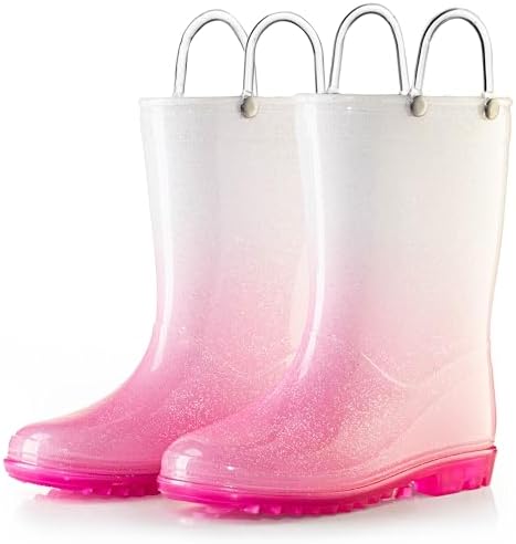 Puddle Play Kids PVC Glitter Rain Boots