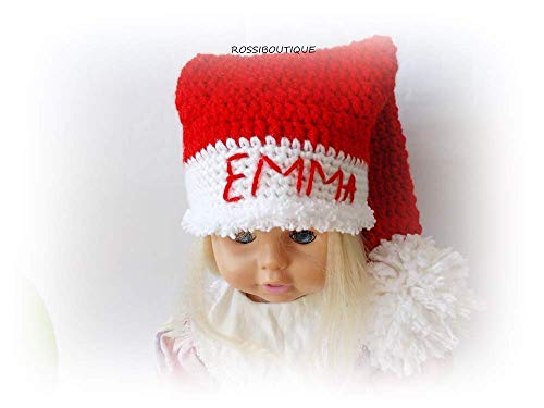Personalized Santa Baby Hat Boots Set Christmas Props