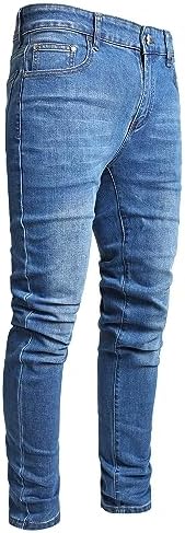 Mens Ripped Taper Skinny Fit Stretch Denim Pants Ultimate Comfort Durability