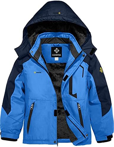 GEMYSE Boys Ski Jacket Waterproof Warm