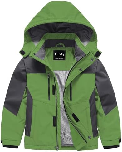 Pursky Perfect for Skiing Boys Waterproof Ski Jacket