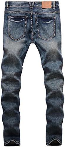 ZLZ Ripped Slim Fit Jeans for Men