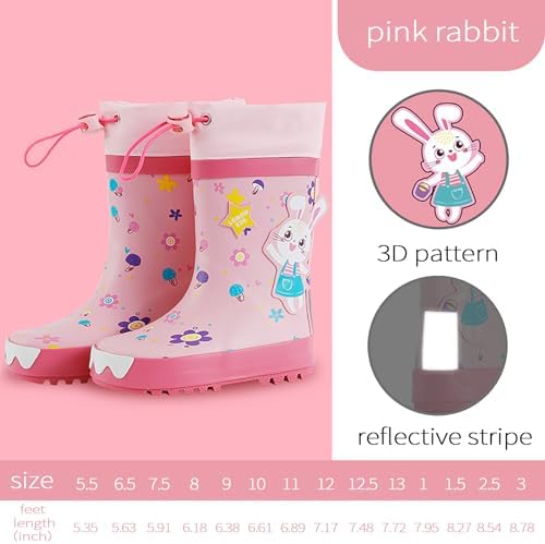 Reflective Stripes Baby Rain Boots