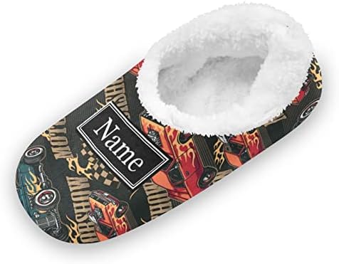 Pigsaly Custom Hippie Vintage Cars Boys Slippers