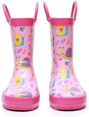 Waterproof Kids Rain Boots Fun and Easy to Wear