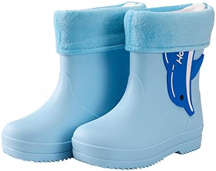 Rain Boots for Toddlers Waterproof Insulated Slip-On Kids Toddler