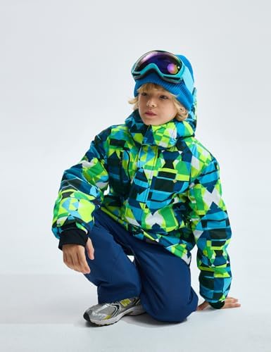 GEMYSE Boys Waterproof Ski Jacket for Winter