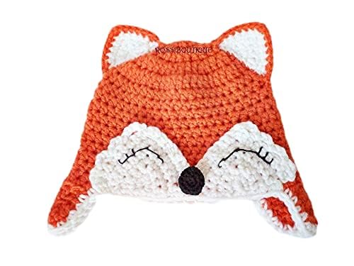 Handmade Crochet Baby Fox Hat