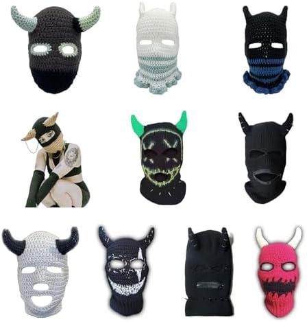 NUEAYMS Full Face Ski Mask - Knitted Balaclava for Winter Sports