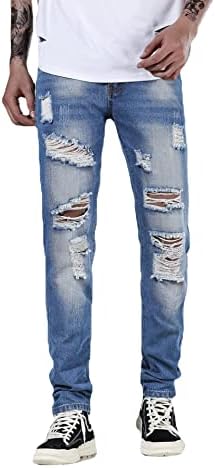 Liuhond Mens Ripped Distressed Washed Denim Jeans