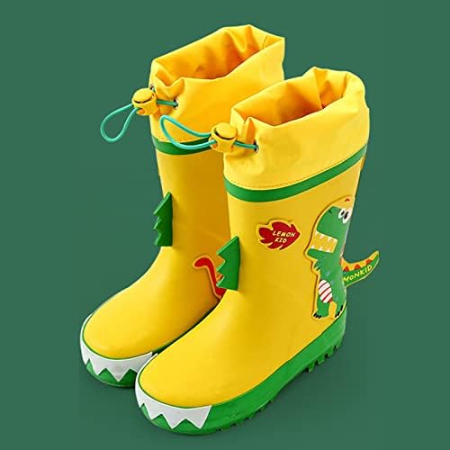 Sturdy Dinosaur Print Rain Boots for Kids