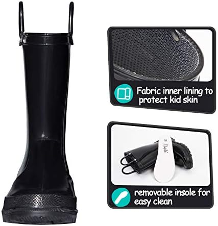 K KomForme Kids Waterproof rain boots for safe outdoor play
