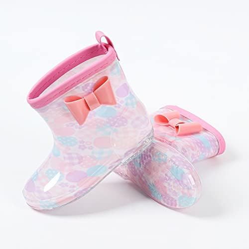 Toddler Rain Boots with Lights for Kids Yellow and Rainbow Designs