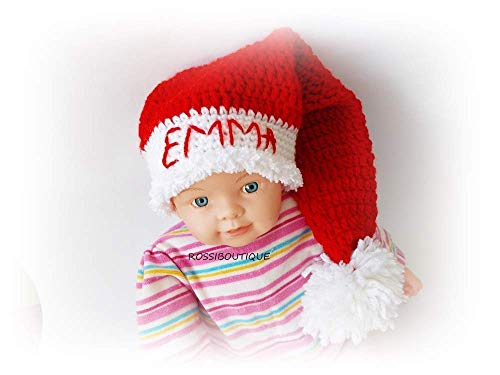 Personalized Santa Baby Hat Boots Set Christmas Props