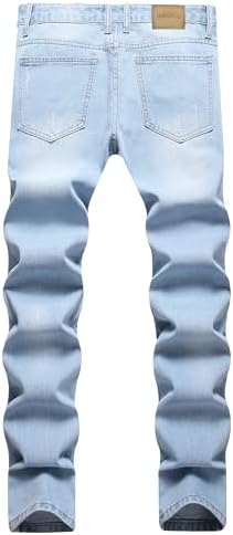 Mens Slim Fit Distressed Denim Jeans