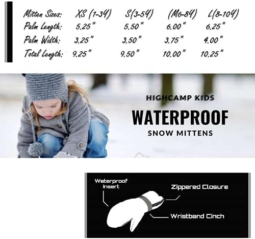 HIGHCAMP Winter Snow Ski Mitten Gloves