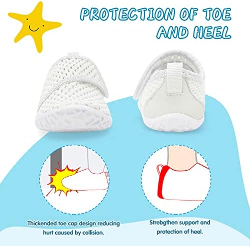 shopUAL Toddler Water Shoes Quick Dry Non-Slip Posey Design