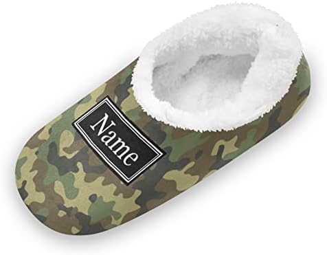 Camouflage Military Slippers for Kids Customizable Design