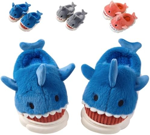 Fiedaz Shark Slippers for Kids Cute and Non-Slip