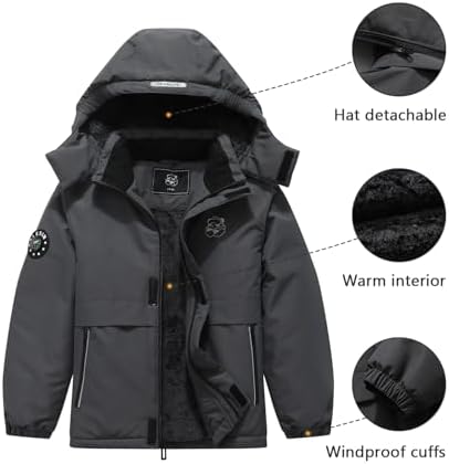 Kids Waterproof Ski Jacket for Boys