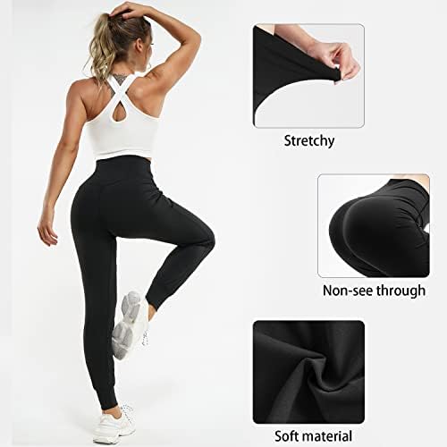 LEINIDINA Womens High Waisted Jogger Pants with Pockets