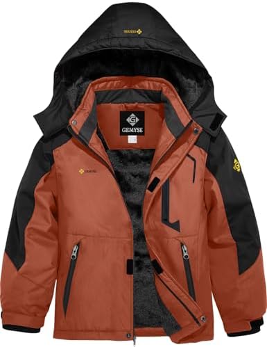 GEMYSE Boys Ski Waterproof Windproof Jacket