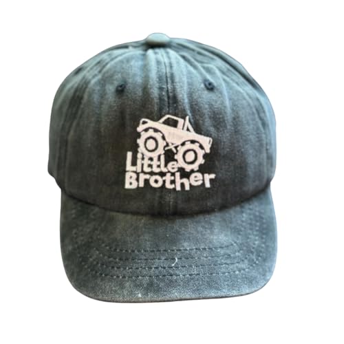 Monster Truck Big Brother Little Brother Snapback Embroidered Hat