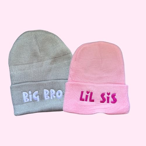 Matching Sibling Beanies for Big Brother Little Sis