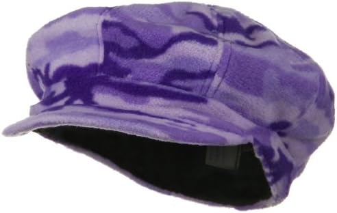 Camo Fleece Newsboy Hat