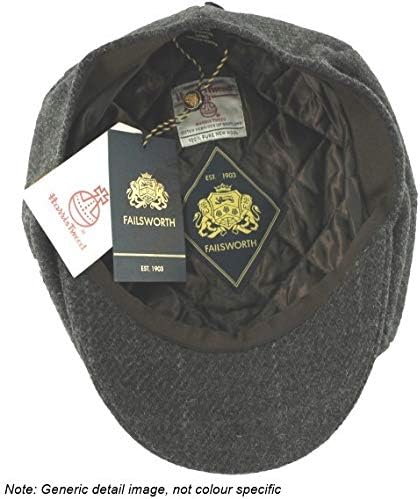 Failsworth Millinery Carloway Harris Tweed Baker Boy Cap - Mocha