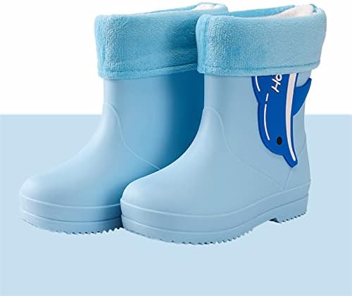 Rain Boots for Toddlers Waterproof Insulated Slip-On Kids Toddler