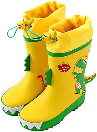 Sturdy Dinosaur Print Rain Boots for Kids