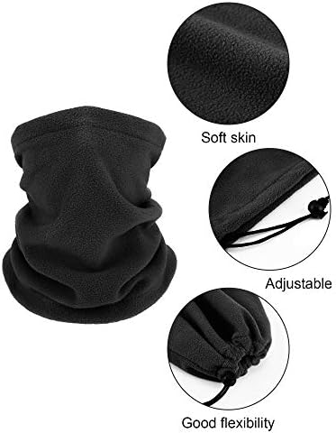 4-Piece Winter Neck Gaiters Soft Fleece Face Coverings